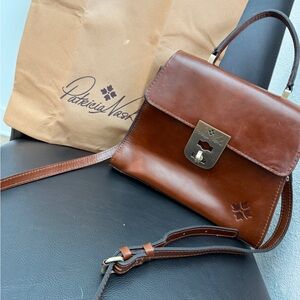 Patricia Nash Chauny Leather Onstage Distressed Crossbody Satchel Purse